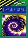 CliffsQuickReview Linear Algebra By Steven A. Leduc